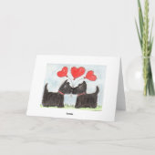 Scottie Dogs Scottish Terrier art Birthday Card Karte (Rückseite)