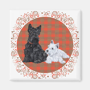 Scottie Erwachsener & Westie-Welpe Magnet