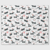 Scottie-Feiertagscottish-Terrier-Hundeweihnachten Geschenkpapier (Flach)