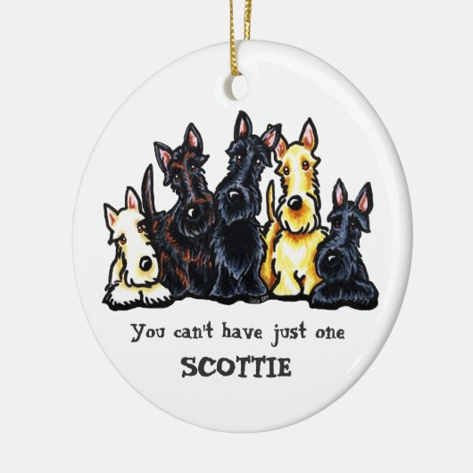 Scottie Five Personalisiert Keramikornament (Links)
