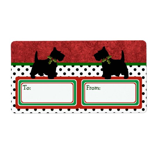 Scottie Fun Christmas Gift Tag Scottish Terrier (Vorne)
