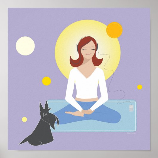 Scottie Gal Meditating - Poster (Vorne)