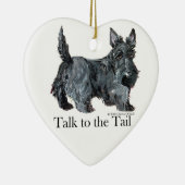 Scottie-Gespräch zum Schwanz Keramik Ornament (Rechts)