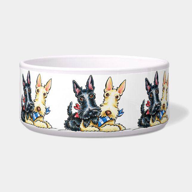 Scottie Gingham Süssen Napf (Vorderseite)