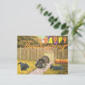 Scottie Happy Thanksgiving Feiertagspostkarte (Stehend Vorderseite)