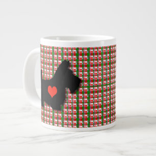 Scottie-Herz-Liebe-Tunnel-bohrwagenTasse Jumbo-Tasse