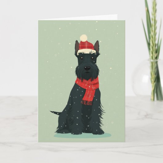 Scottie Holiday Erinnerungsstück Karte (Vorderseite)