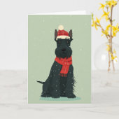 Scottie Holiday Erinnerungsstück Karte (Gelbe Blume)
