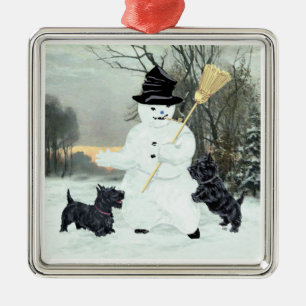 Scottie-Hund-Anhänger Silbernes Ornament