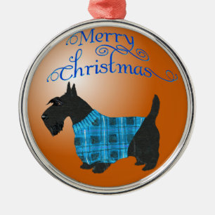 Scottie-Hund-Anhänger Silbernes Ornament