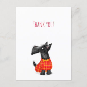 Scottie-Hund Danke Postkarte