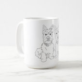 Scottie-Hund-Duo Kaffeetasse (Vorderseite Links)