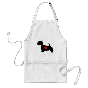 Scottie-Hund-Herz-Schürze Schürze
