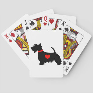 Scottie-Hund-Herz-Spielkarten Spielkarten