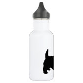 Scottie Hund in der Karierten Bow-Krawatte Trinkflasche (Links)