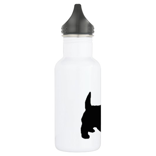 Scottie Hund in der Karierten Bow-Krawatte Trinkflasche (Links)