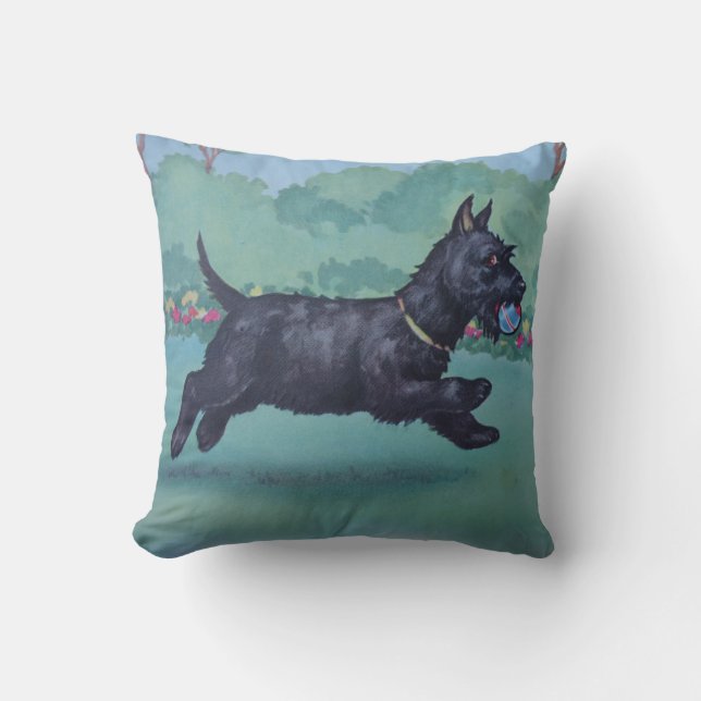 Scottie-Hund Kissen (Vorderseite)