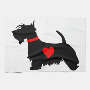 Scottie-Hund-Küchentuch Geschirrtuch