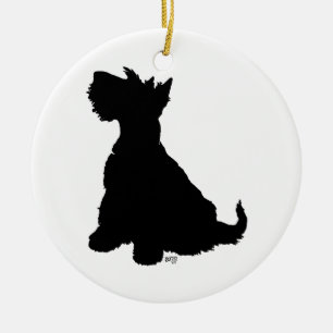 Scottie-Hund-Ornament Keramik Ornament