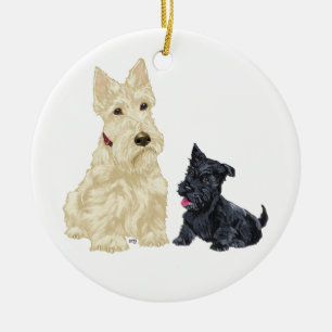 Scottie-Hund-Ornament Keramikornament
