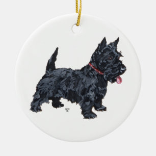 Scottie-Hund-Ornament Keramikornament