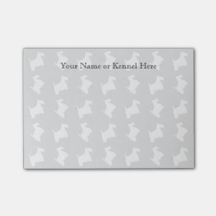 Scottie-Hund personifizieren Post-it Klebezettel