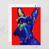 Scottie-Hund Postkarte (Vorne/Hinten)