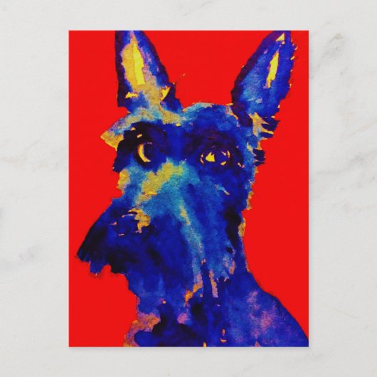 Scottie-Hund Postkarte (Vorderseite)
