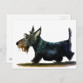Scottie-Hund Postkarte (Vorne/Hinten)