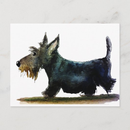 Scottie-Hund Postkarte (Vorderseite)