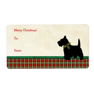 Scottie Hund Traditionelles Kariertes Weihnachtsge