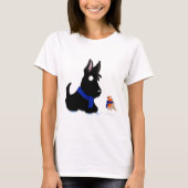 Scottie-Hund u. Robin T-Shirt (Vorderseite)