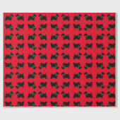 Scottie Hund und Holly Pattern Geschenkpapier (Flach)
