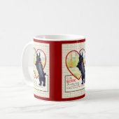 Scottie-Hund Valentinstag Scottish Terrier Kaffeetasse (Vorderseite Links)