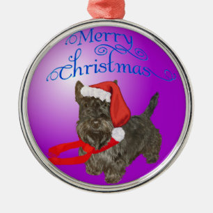 Scottie-Hund-Weihnachtsdekoration Ornament Aus Metall