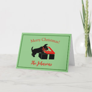 Scottie-Hund-Weihnachtskarten mit leerem Innenraum Karte