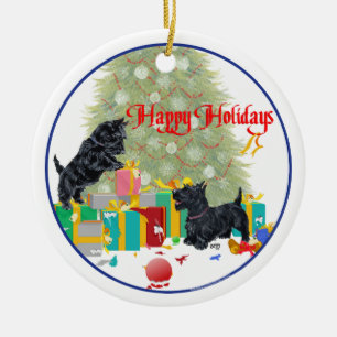 Scottie-Hunde-Anhänger Keramik Ornament