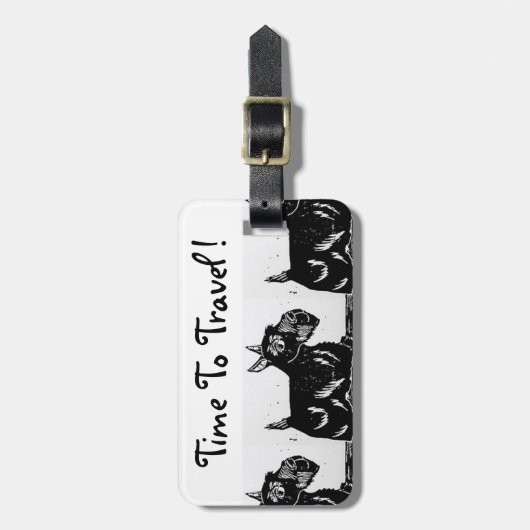 Scottie Hunde Gepäckmarke Gepäckanhänger (Vorderseite vertikal)