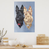 Scottie Hunde Poster (Küche)