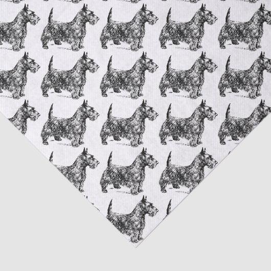 Scottie-Hunde Seidenpapier (Ausschnitt)