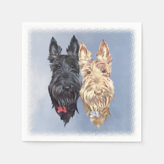 Scottie Hunde Serviette (Vorderseite)