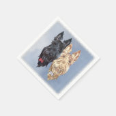 Scottie Hunde Serviette (Ecke)