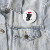 Scottie-Hunde'Mohnblumen Button (Beispiel)