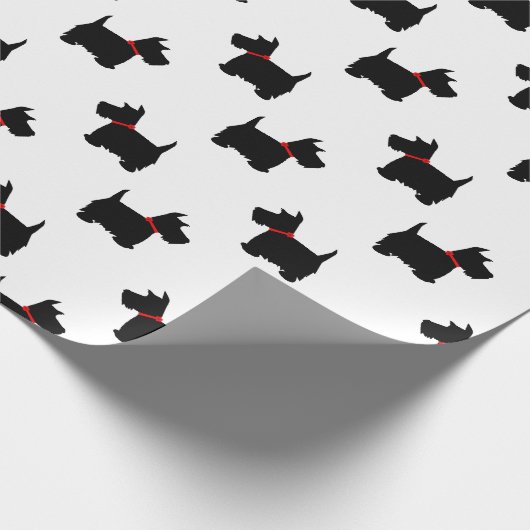 Scottie-Hundemuster Geschenkpapier (Ecke)