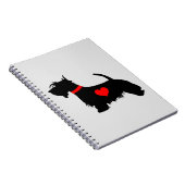 Scottie-Hundenotizbuch Notizblock (Rechte Seite)
