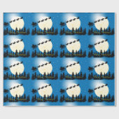 Scottie-HundePferdeschlitten Geschenkpapier (Flach)