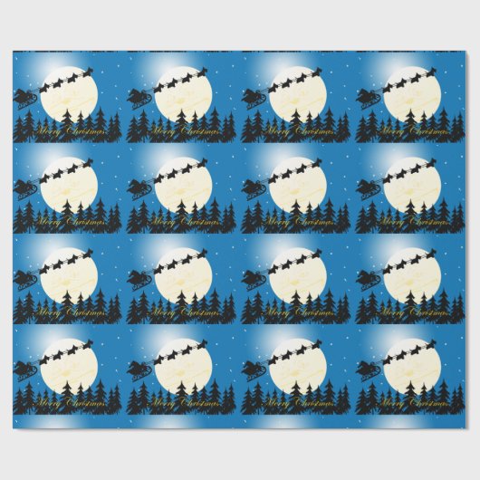 Scottie-HundePferdeschlitten Geschenkpapier (Flach)