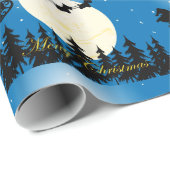 Scottie-HundePferdeschlitten Geschenkpapier (Rolleneckpunkt)