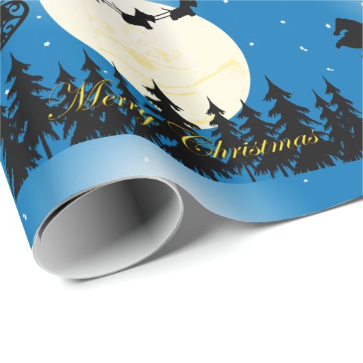 Scottie-HundePferdeschlitten Geschenkpapier (Rolleneckpunkt)