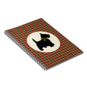 Scottie-Hundeschottisches kariertes Weihnachten Notizblock (Rechte Seite)